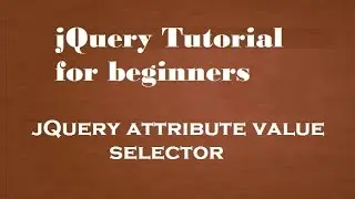 jQuery attribute value selector in Hindi