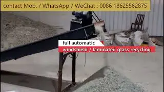 high capacity Auto Glass / Windshield Glass / PVB Film Recycling Machine