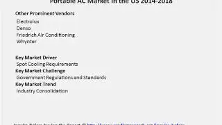 Portable AC Market in the US 2014 2018