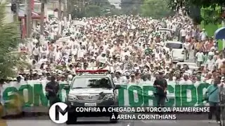 Chegada da MANCHA VERDE na Arena Corinthians - Itaquer&atilde;o