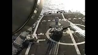 CL-227 DRONE LAUNCH AND AUTOMATIC LANDING ABOARD USS VANDEGRIFT FRIGATE