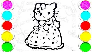 How To Draw Cute Hello Kitty Drawing Painting Coloring For kids And Toddlers Easy Kids Arts