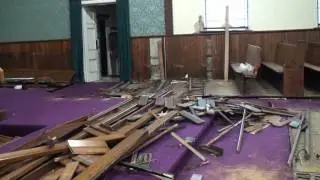 Last few weeks of Strand Presbyterian Church before rebuild