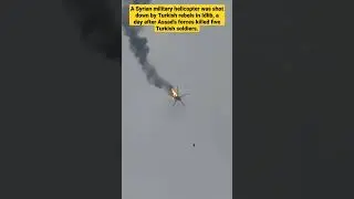 #Syrian #helicopter shot by #Turkish #rebels, a day after #Assad killed five Turkish #soldiers.&zwnj;