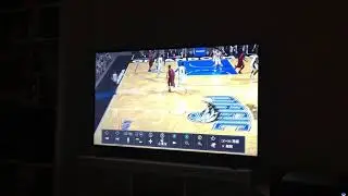 Lebron James steps over him after the dunk!