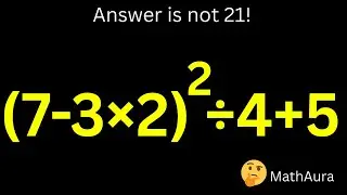 Only 1% Solve This PEMDAS Question | MathAura