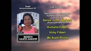 Modesta Calixte Augustin  ~ Long Obituary