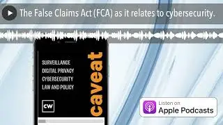 The False Claims Act (FCA) as it relates to cybersecurity.