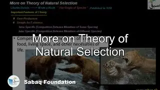 More on Theory of Natural Selection, Biology Lecture | Sabaq.pk