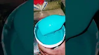 making Deepest Cyan colour | Dulux colour machine #ytshorts #youtubeshorts #experiment #paint #diy
