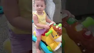 Dakota's new @VTechToys #vtech 2 in 1 pony ride
