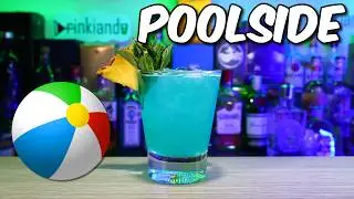 C&oacute;mo Hacer el C&oacute;ctel POOLSIDE  🧊🍍🥥 | Receta Refrescante y F&aacute;cil Paso a Paso | 🔴Drinkiando🟢