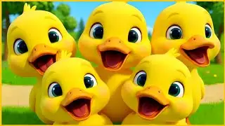 🦆🎶 Песенка про пять маленьких утят | Считаем утят | Детские песенки для малышей ✨