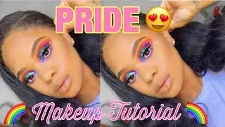 PRIDE RAINBOW EYE MAKEUP TUTORIAL 🌈
