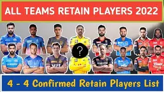 IPL 2022 All Team Retained Players List for Mega Auction