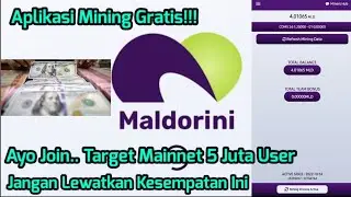 Maldorini Network||Aplikasi Tambang Crypto Gratis. Maldo Coin [MLD]. Ayo Mulai Mining Masih Fase I