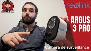 Cam&eacute;ra de Surveillance avec D&eacute;tection Intelligente et Vision de Nuit Couleur - Reolink Argus 3 pro
