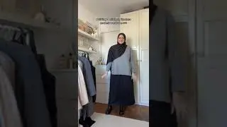 Minimal, modest and sustainable outfit idea #shorts #hijab