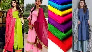 Top 65 Plain palazzo suit designs-  Ideas to stitch Long kurta with palazzo pant from plain fabric