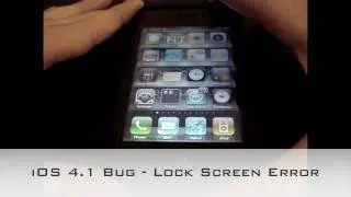 iOS 4.1 Bug - Lock Screen Error