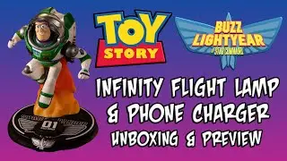 Disney Pixar Buzz Lightyear MarTube Desk Lamp Phone Charger Unboxing