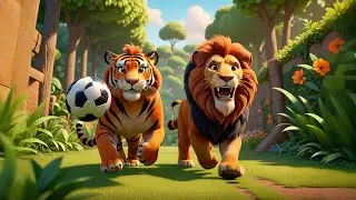 Tina Tiger Kicks the Ball | Sports Song for Kids | Nursery Rhymes and Baby Songs