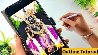 Radha Raman ji outline tutorial ❤️ | step by step tutorial