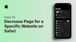 How to Decrease Page for a Specific Website on Safari