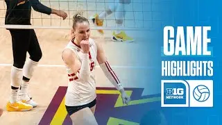Wisconsin at Minnesota | Highlights | Big Ten Volleyball | 11/28/2025