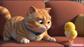 Fat Orange Cat vs Tiny Chick 😂 | Funniest Slapstick Cartoon Animation