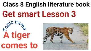 A tiger comes to town class 8th english literature