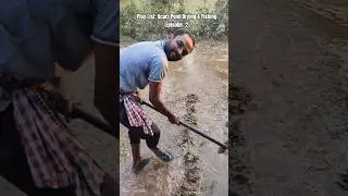 How to easily drain a Deep fish Pond using only a Spade !