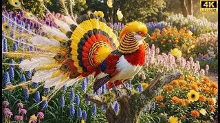 Most Beautiful Rare Birds Singing: 4K Relaxing Nature Sounds (No Music)