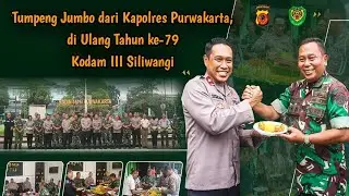 Tumpeng Jumbo dari Kapolres Purwakarta, di Ulang Tahun ke-79 Kodam III Siliwangi