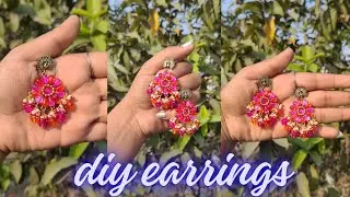 Diy Earrings 💕 | Handmade Jewellery Making | how to make earrings | The sasha Diy Crafts corner