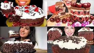 BLACK FOREST CAKE MUKBANG