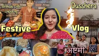 Ashtami + Dusshera + Kabir's Birthday Gifts Unboxing vlog ✨ || Vlog after ages || Navya Anand