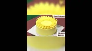 Amazing SUNFLOWER CAKE decoration  #cakedesign #sunflower #satisfyingcakevideo
