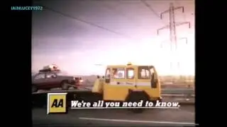 AA AUTOMOBILE ASSOCIATION  TV ADVERT  LWT 1990s  car breakdown service VERY NICE MAN VERY VERY NICE