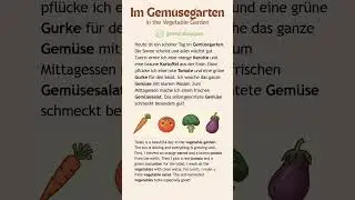 🇩🇪 Learn German | Gem&uuml;se im Garten 🥕🍅 | Fun Story & Vocabulary