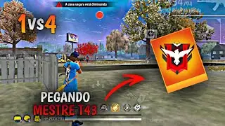 PEGANDO MESTRE NA NOVA TEMPORADA DO FREE FIRE!! SOLO VS SQUAD RANQUEADA FREE FIRE