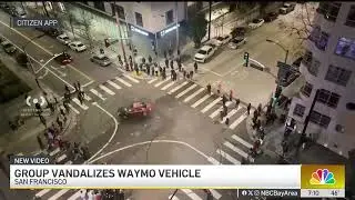 Waymo Vehicle Attacked During Sideshow in San Francisco | Citizen