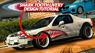 КАК СДЕЛАТЬ ЛИВРЕЮ &laquo;АКУЛИЙ ЗУБ&raquo; || РУКОВОДСТВО ПО ДИЗАЙНУ || HONDA CR-X || Многопользовательский ...