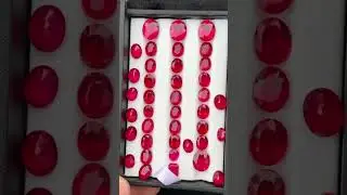 Astonishing faceted lab created ruby Wgt:105.60crt Dimension: 12*10*6-9*6.8*5mm Clarity: loupe clean