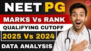 📢NEET PG 2025🔥 MARKS Vs RANK | QUALIFYING CUTOFF | 2025 Vs 2024 | EXAM DIFFICULTY LEVEL #neetpg2025 