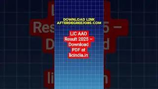 LIC AAO Result 2025 &ndash; Download PDF at licindia.in #ytshorts #sarkarunaukari