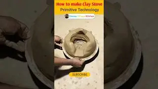 How to make Clay Stove🏡Primitive technology #clay #chulha #shorts