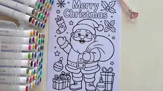  Santa Claus Coloring Tutorial✨  Relaxing & Satisfying Art | Santa Claus Coloring Pages