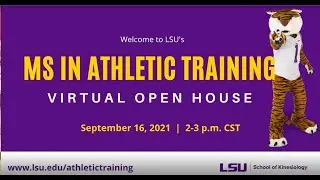 MS in Athletic Training Virtual Open House - Fall 2021 Session