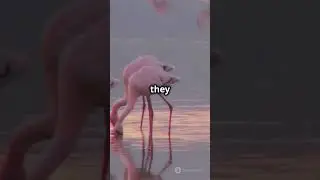 Why Flamingos Are Born Gray and Turn Pink! #FlamingoFacts #Wildlife #NatureLovers #AnimalScience